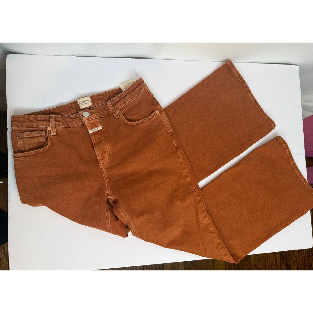 CLOSED Baylin Flare Jean Rust Terracotta Sz 27 Candiani Italy